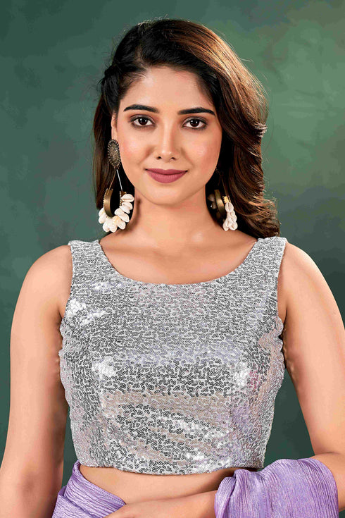 Blouse - Dull Silver Sequin