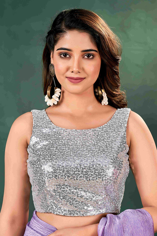 Blouse - Dull Silver Sequin