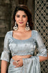 Grey Satin Silk Dimond Work Blouse