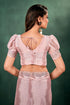 Pink Satin Silk Dimond Work Blouse