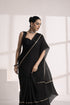 Black Crush Saree with Shimmer Border