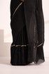 Black Crush Saree with Shimmer Border