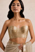 Gold Metallic Corset Blouse
