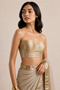 Gold Metallic Corset Blouse