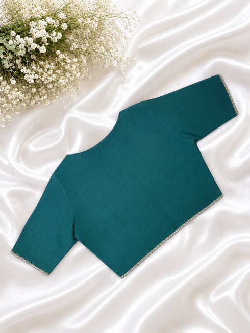 Teal Minimalist Designer Blouse