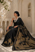 Midnight Botanica floral Printed Saree