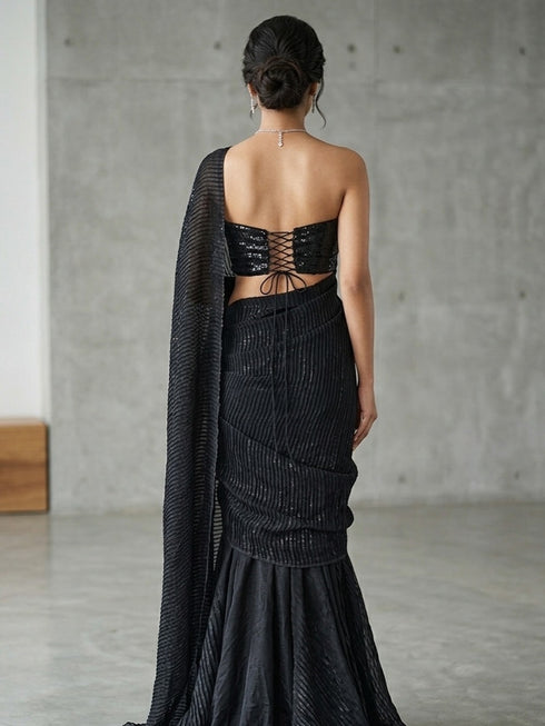 Black Crush Glamorous Designer Saree
