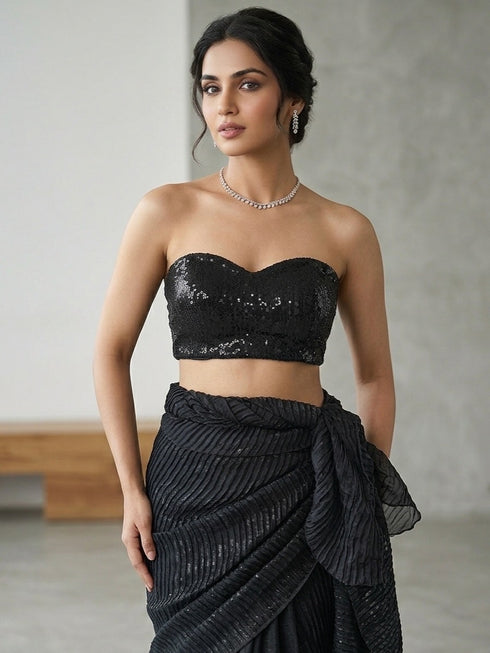 Black Crush Glamorous Designer Saree