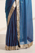 Royal Blue Pure Silk Saree with Golden Zari Border
