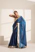 Royal Blue Pure Silk Saree with Golden Zari Border