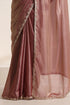 Pink Pure Silk Saree with Lace Border