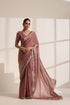 Pink Pure Silk Saree with Lace Border