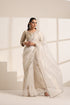 Ivory Crush Saree with Silver Border