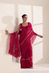 Wine Crush Saree with Shimmer Border