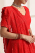 Red Georgette Saree with Embroidery Work