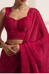 Rani Pink Crush Saree in Silk Organza