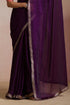 Purple Ombre Shimmer Saree with Gold Border (Saree Only)