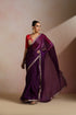 Purple Ombre Shimmer Saree with Gold Border (Saree Only)