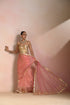 Pink Glass Tissue Organza Gotta Patti Saree