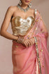 Pink Glass Tissue Organza Gotta Patti Saree