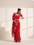 Red Pure Silk Saree with Embroidery and Golden Lace Border