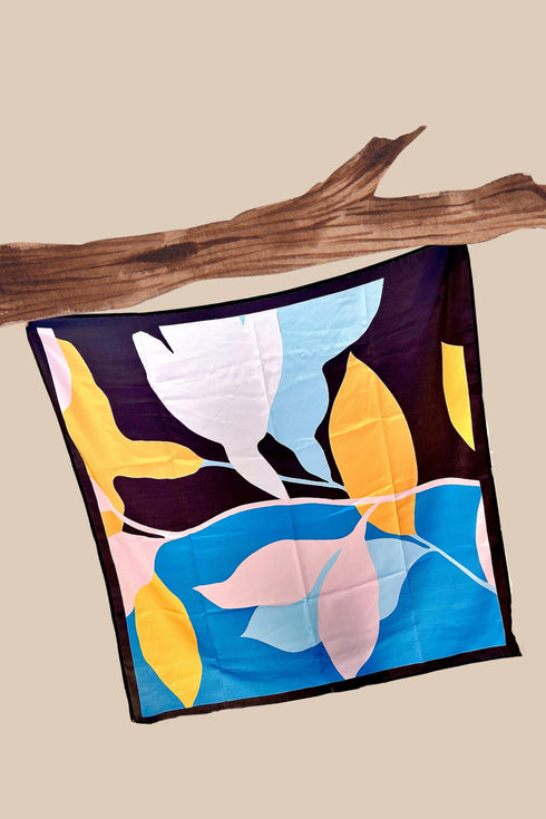 Klishaaart Made silk multi colour digital scarf