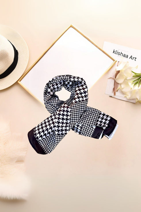 Klishaaart Printed Silk Women Fancy Scarf