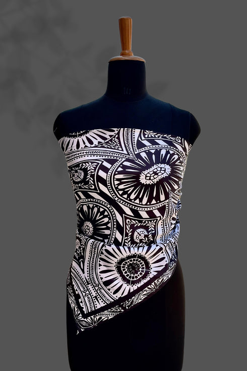 Women's Stylish Square Silk Digital Printed Fashion Head Neck Scarf Stole Green/Yellow