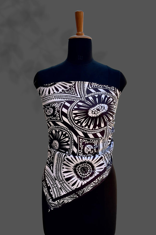 Women's Stylish Square Silk Digital Printed Fashion Head Neck Scarf Stole Green/Yellow