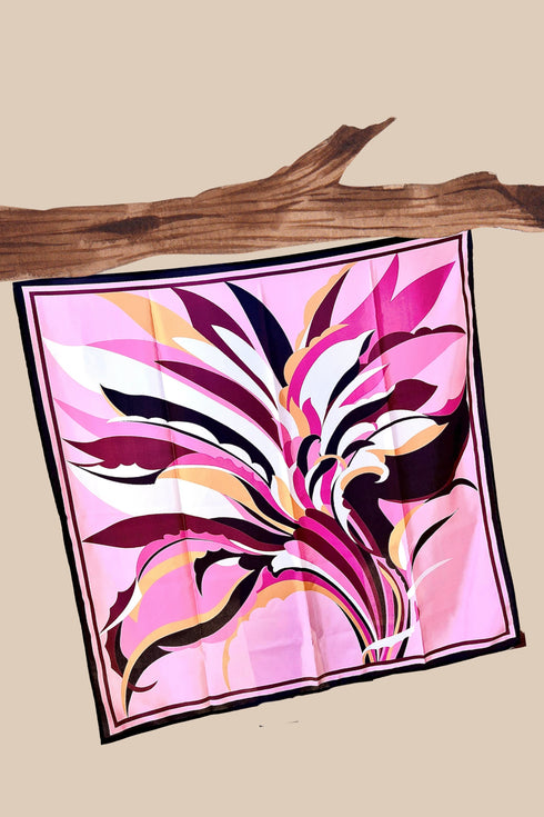 Klishaaart Made silk multi colour digital scarf