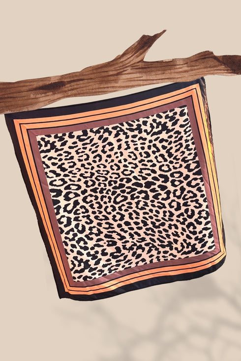 Klishaa art lepord printed scarf