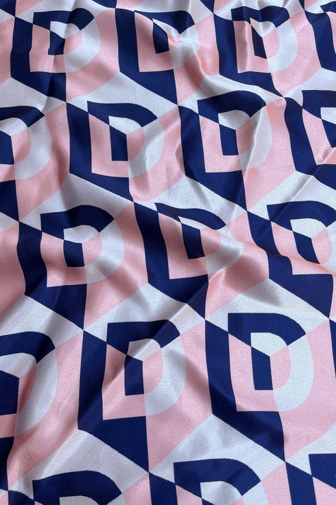 Klishaa art Pink Digital Silk Scarf