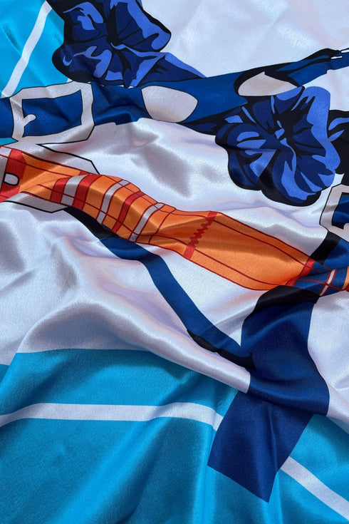 Multi color digital printed scarf