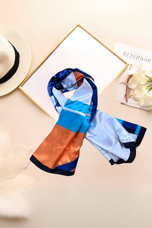 Multi color digital printed scarf