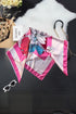 Pink Floral printed scarf