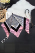 White & Pink Digital Printed Scarf