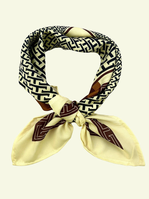 Klishaa art Geometric Monogram Digital Print Scarf for Women