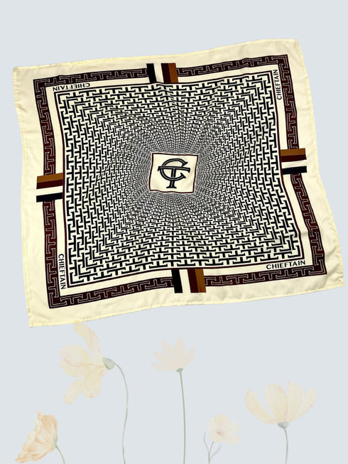 Klishaa art Geometric Monogram Digital Print Scarf for Women