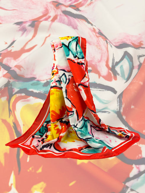 Klishaa art Bold Floral Digital Print Scarf for Women