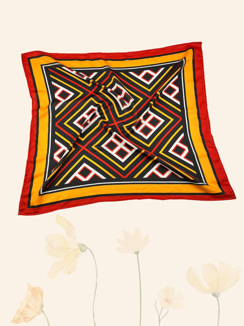 Klishaa art Geometric Bold Square Scarf
