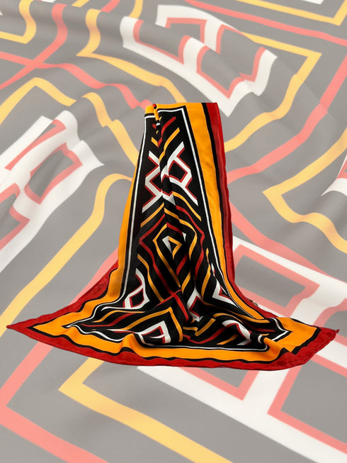 Klishaa art Geometric Bold Square Scarf