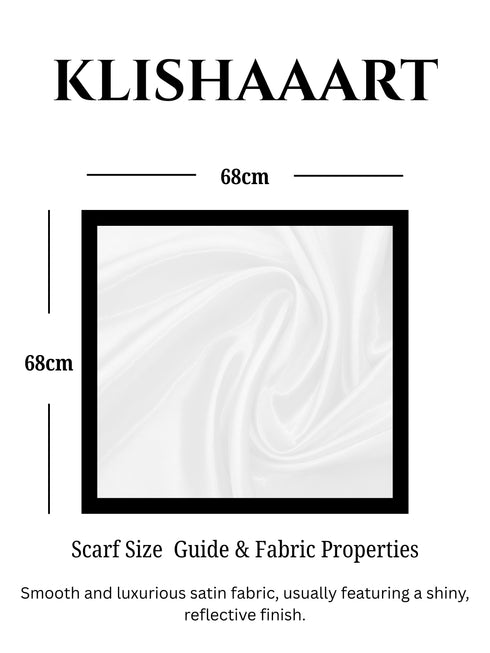 Luxury Gold Chain Digital Print Silk Scarf for Women