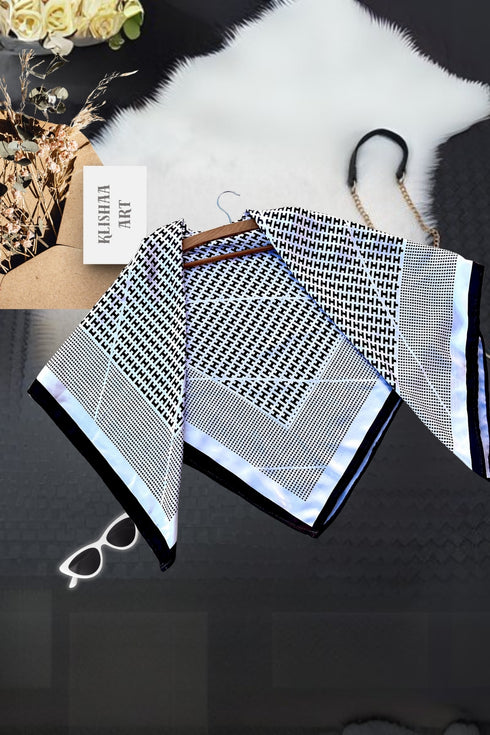 Women Fashion Satin Scarf for women Breathable Digital Printed Scarves