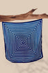 Women's Stylish Square Silk Digital Printed Fashion Head Neck Scarf Stole Dark blue