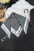 Klishaaart Black & white Printed Silk Women Fancy Scarf
