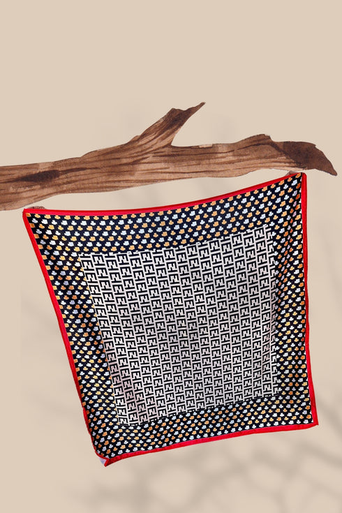 Klishaaart Solid Silk Printed Women Fancy Scarf, Scarf, Stole