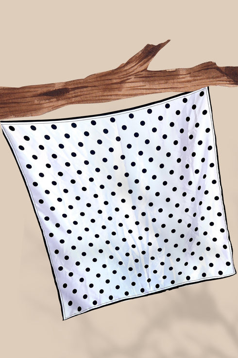 Klishaaart Polka Printed Silk Women Fancy Scarf