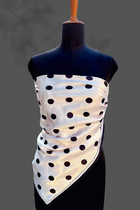 Klishaaart Polka Printed Silk Women Fancy Scarf