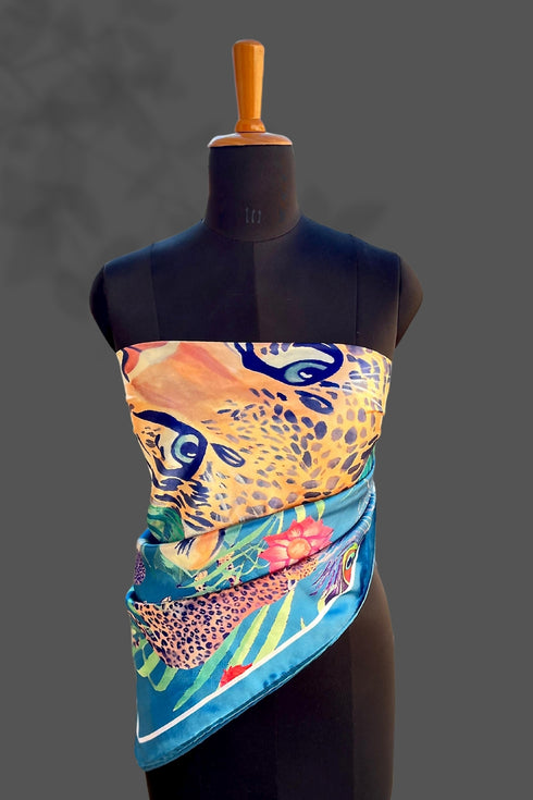 Klishaaart Printed Silk Women Fancy Scarf