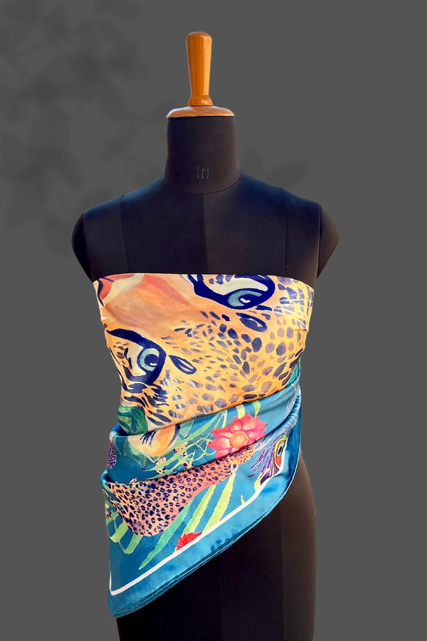 Klishaaart Printed Silk Women Fancy Scarf